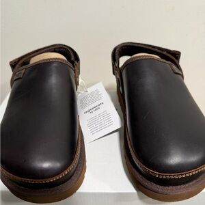UGG Dark Brown Leather Slip-Ons
